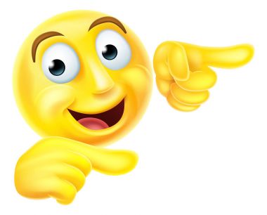 Emoji emoticon smiley pointing clipart