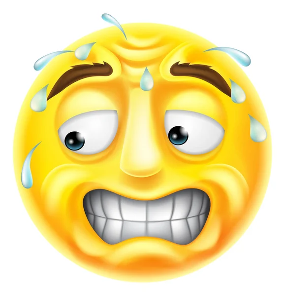 Emoticon spaventato emoji — Vettoriale Stock