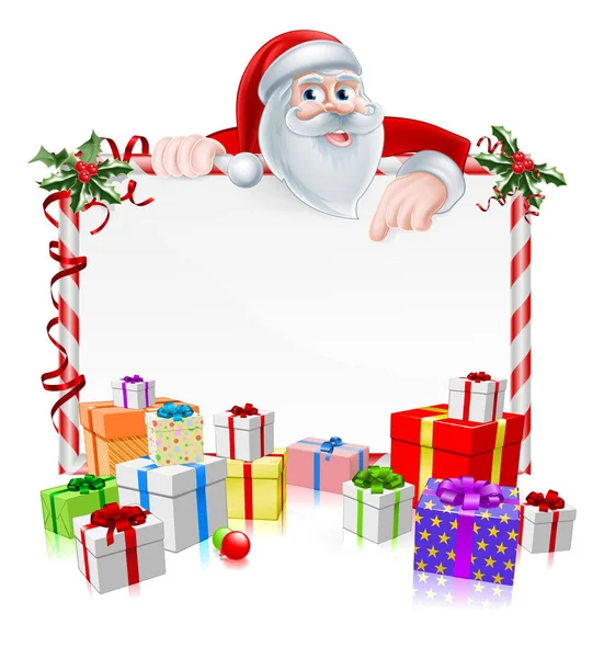 Santa Christmas tecken — Stock vektor