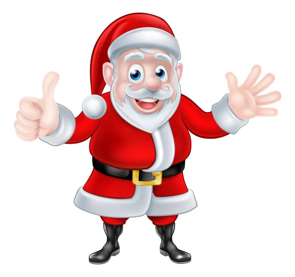 Μπράβο κουνώντας Santa κινουμένων σχεδίων — Διανυσματικό Αρχείο