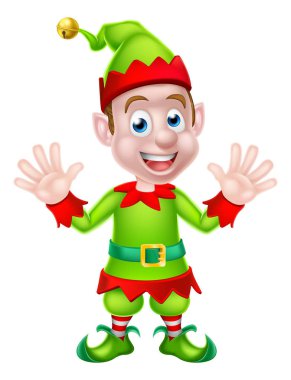 Noel elf sallayarak çizgi film
