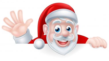 Santa sallayarak cartoon