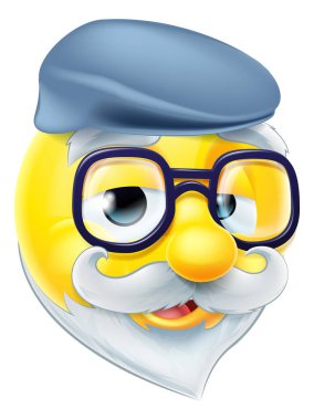 Elderly Man Emoji Emoticon clipart