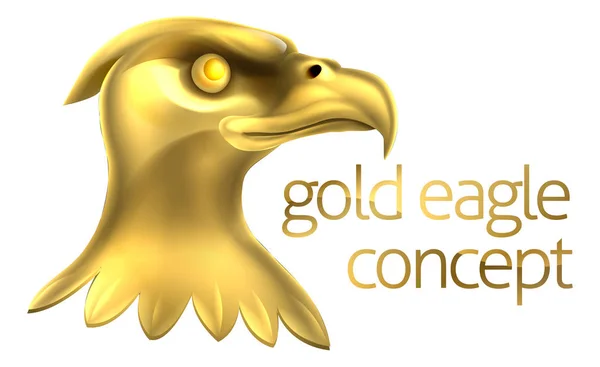 Gold Eagle Head Concept — Image vectorielle