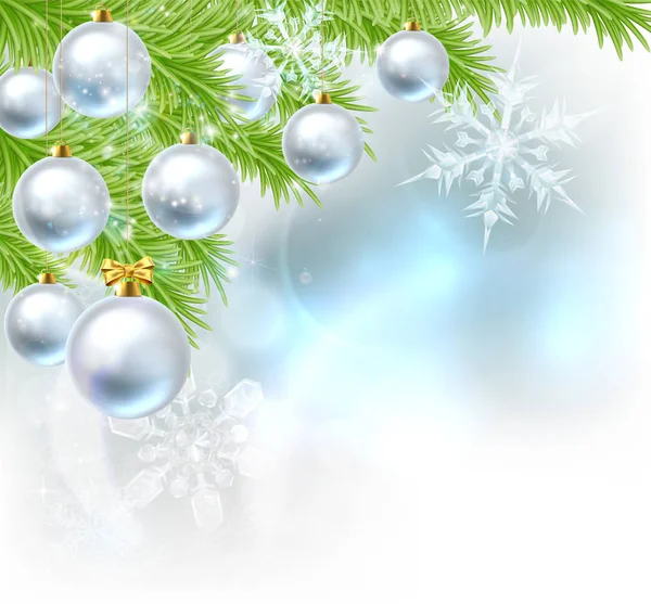 Noel ağacı Baubles arka plan — Stok Vektör