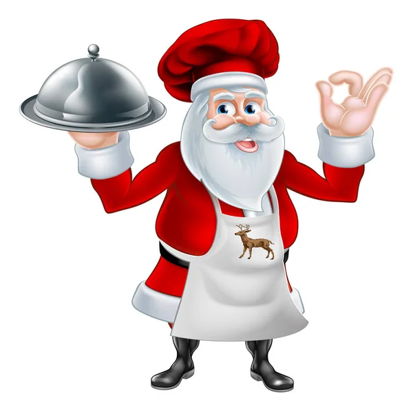 Chef de Navidad Santa Cook — Vector de stock