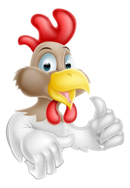 Cartoon personaggio di pollo — Vettoriale Stock