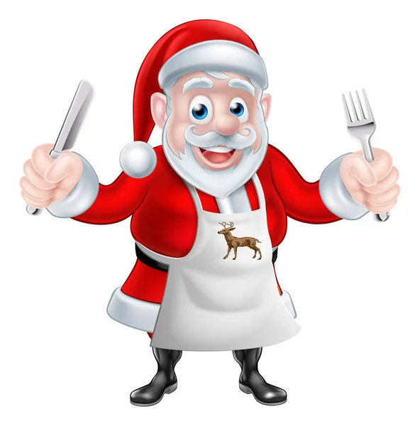 Cartoon Santa Cook — Stock Vector