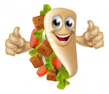 Kebap maskot karakter