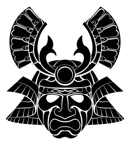 Illustration der Samurai-Maske — Stockvektor
