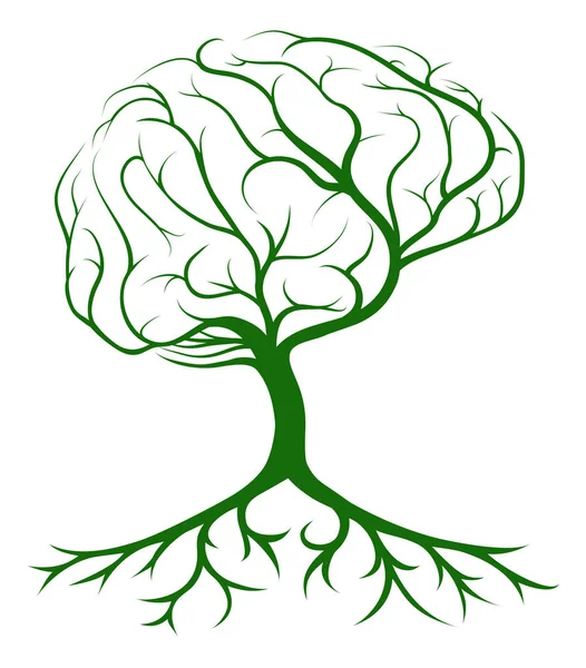 Brain Tree Icon — Stock Vector