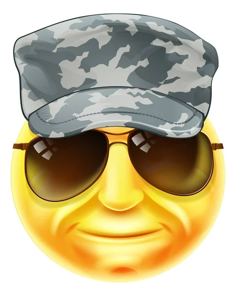 Asker Emoji ifade — Stok Vektör