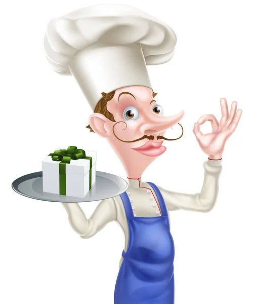 Ajándék Chef tökéletes jele — Stock Vector