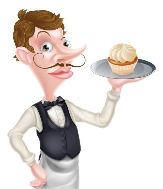 Çizgi film Cupcake garson