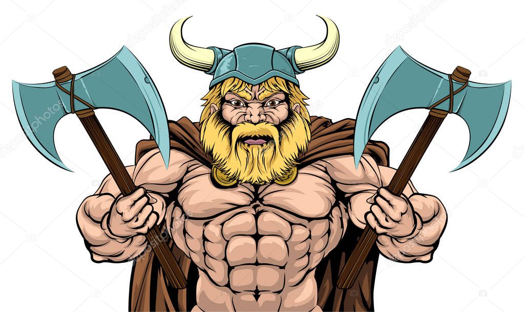 Mean Viking Axe Warrior