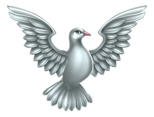 Witte duif Concept — Stockvector