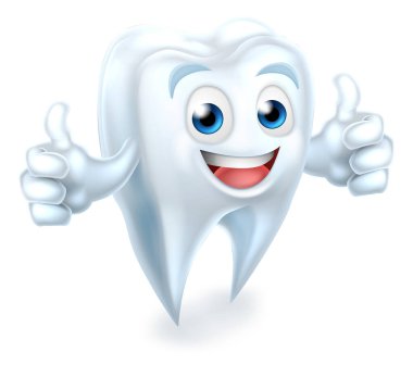 Tooth Dental Mascot Giving Thumbs Up clipart