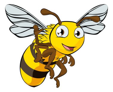 karikatür arı illüstrasyon