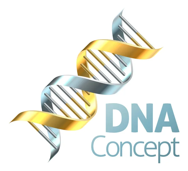 Doppia Helix DNA Genetics Strand Concept — Vettoriale Stock