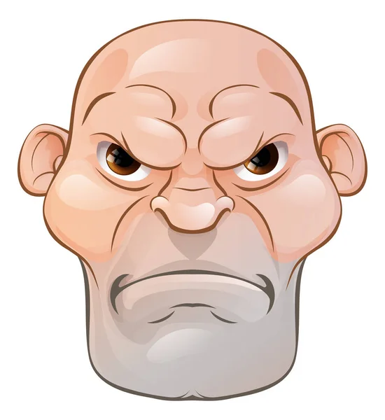 Mean Angry Cartoon Man — Stock Vector