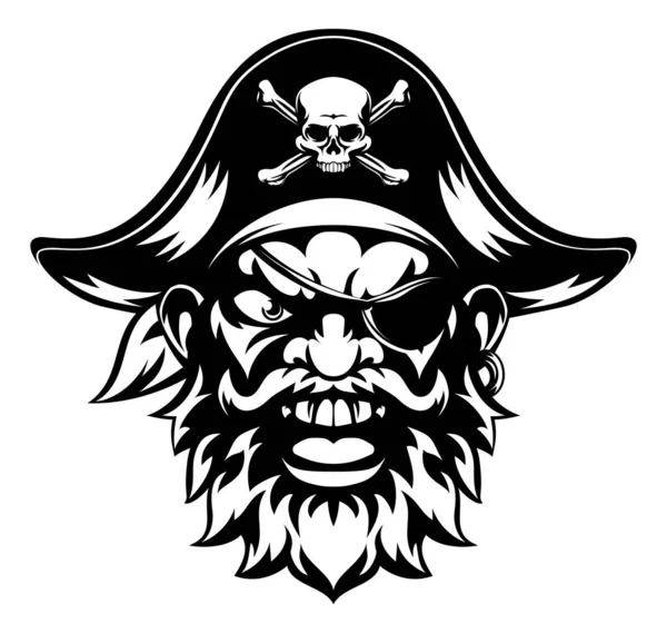 Piratensport Mascotte — Stockvector