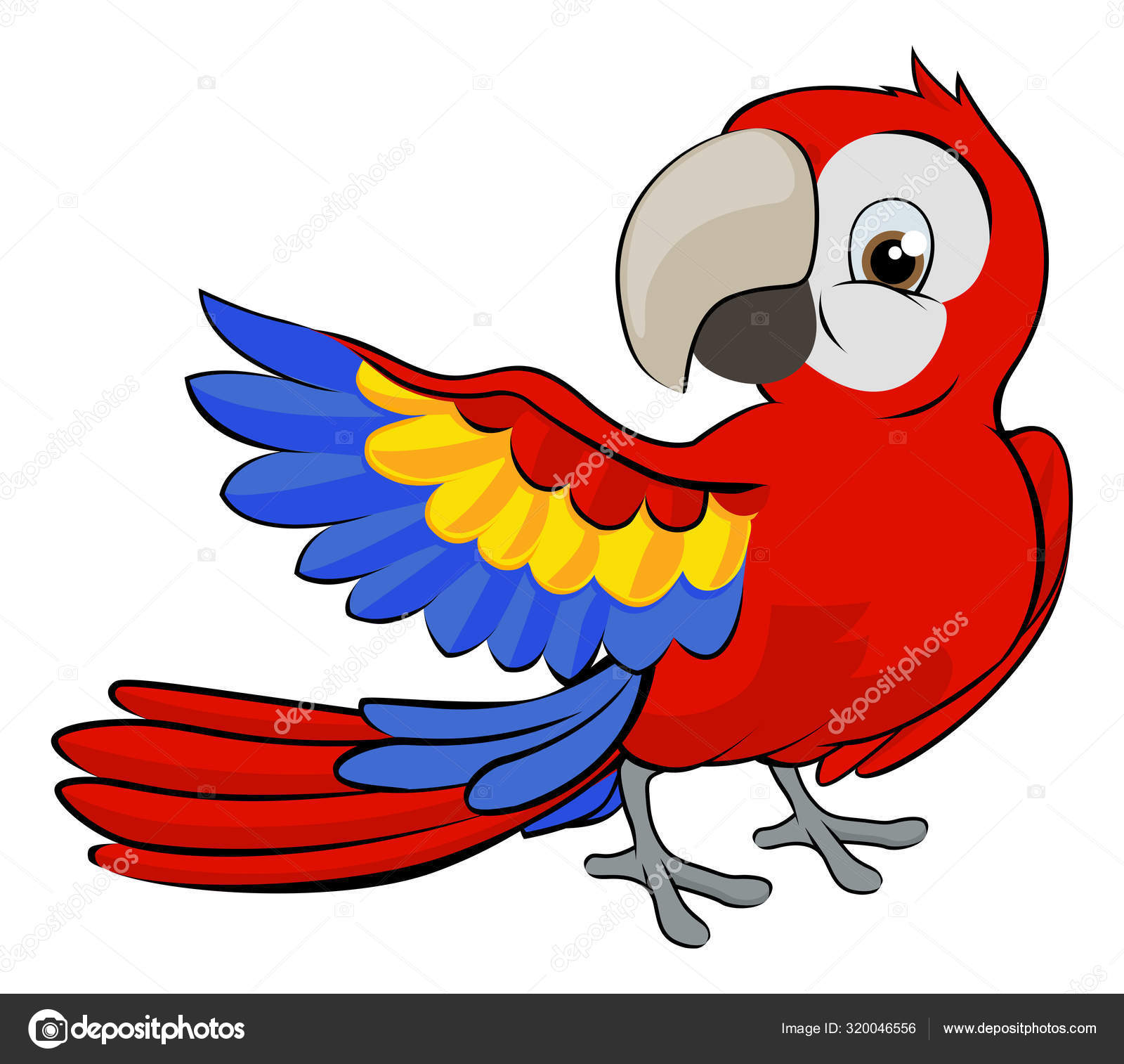 Cartoon Parrot Mascot Stock Vector Image by ©Krisdog #320046556