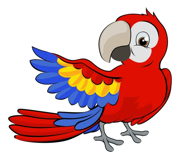 Cartoon Parrot Mascot — Stock Vector