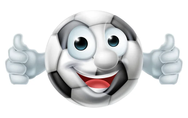 Cartoon Football Ball Man - Stok Vektor