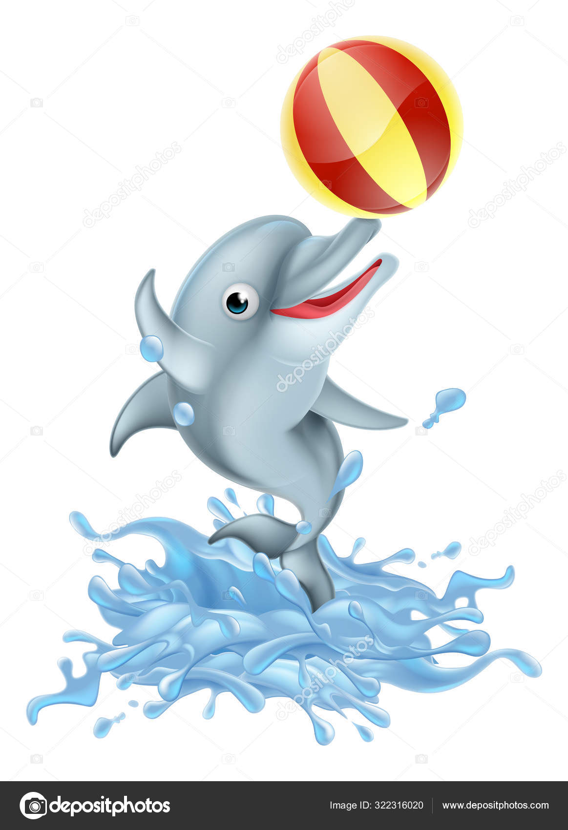 Hippopotame souriant et petit poisson - Coloriages d'Hippopotame à imprimer, image size:1163x1700