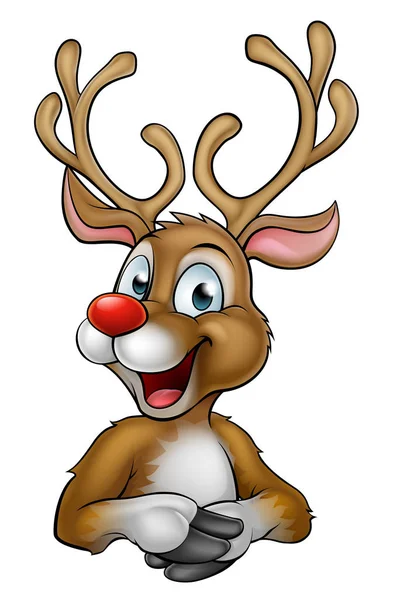 Desenhos animados de renas de Natal — Vetor de Stock