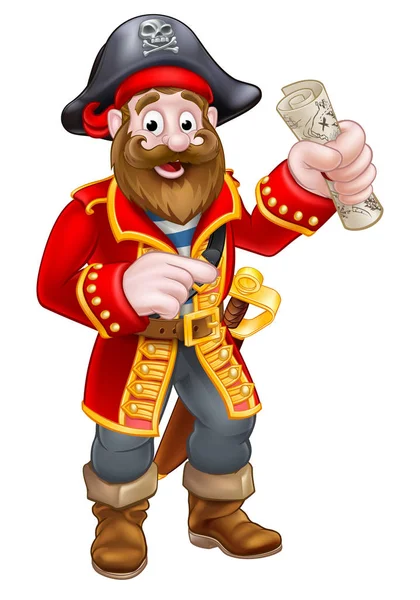 Capitão pirata dos desenhos animados —  Vetores de Stock