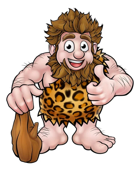 Cartoon Caveman Character — Stock Vector