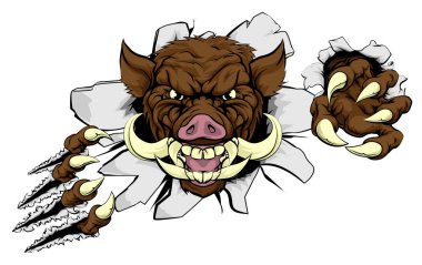 Boar Mascot Illustartion clipart