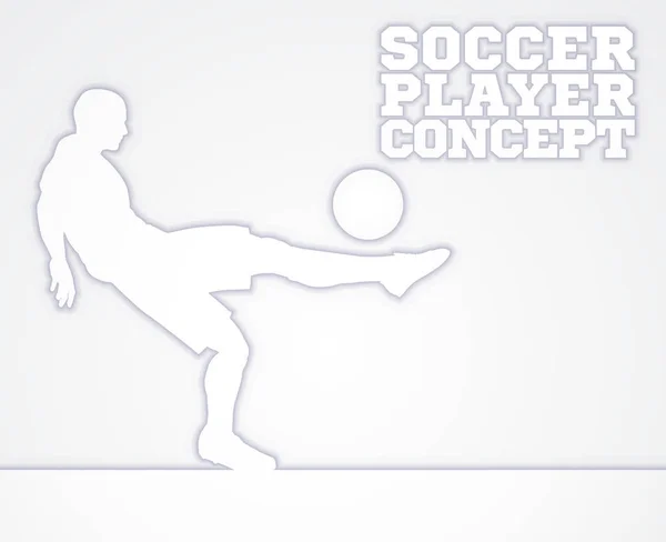 Football, joueur Football Concept Silhouette — Image vectorielle