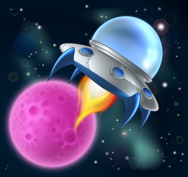 Çizgi film Uzaylı Uzay Gemisi Uçan Daire