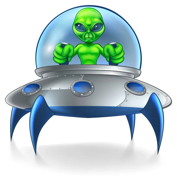 Alien Ufo flygande tefat — Stock vektor