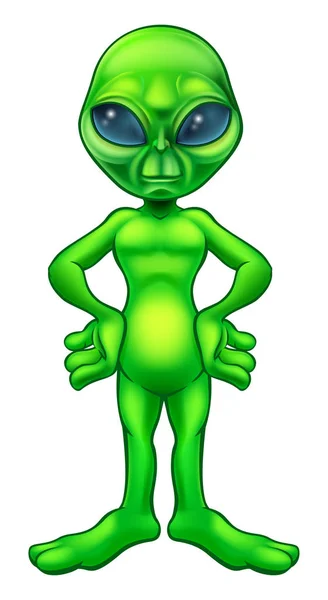 Dibujos animados Alien Cartoon — Vector de stock