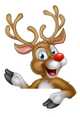 Noel reindeer karakter karikatür