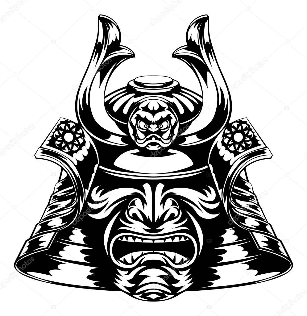 Samurai Mask Graphic