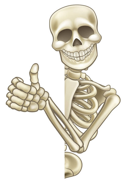 Надпись на скелете
