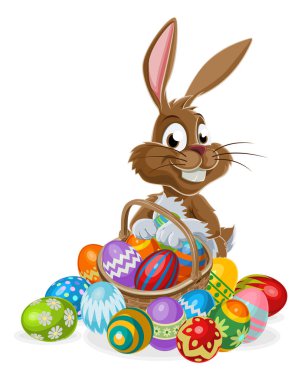 Easter Bunny with Eggs clipart