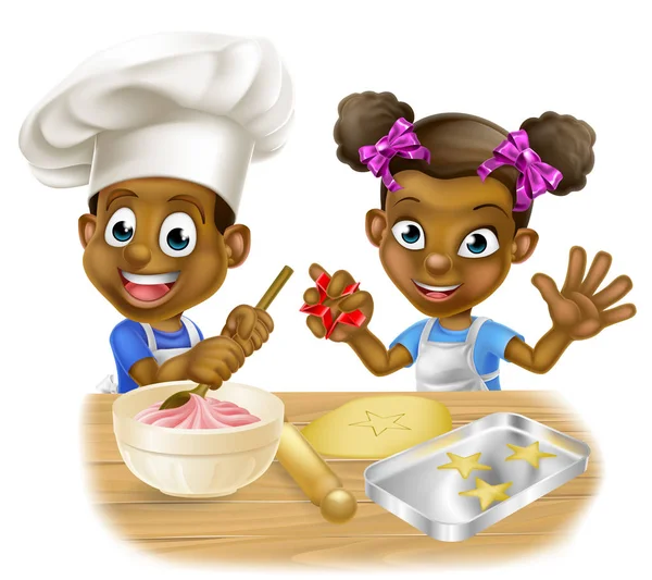 Chef per bambini dei cartoni animati Cucina — Vettoriale Stock