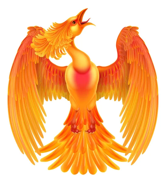 Phoenix Fire Bird — Stock Vector