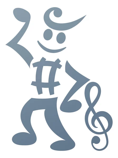 Music man illusztráció — Stock Vector