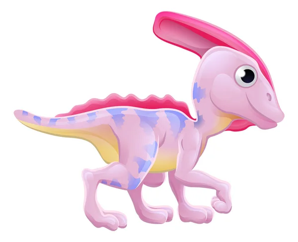 Cute Hadrosaur Cartoon Dinosaur — Stock vektor