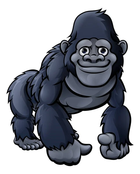 Dibujos animados lindo gorila — Vector de stock