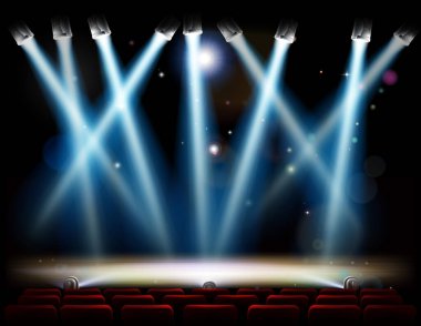 Spotlights Theater Stage clipart