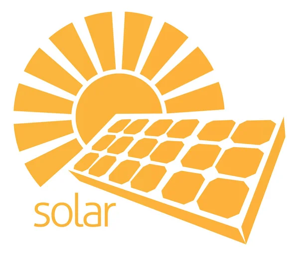 Panneau d'énergie solaire Concept solaire — Image vectorielle