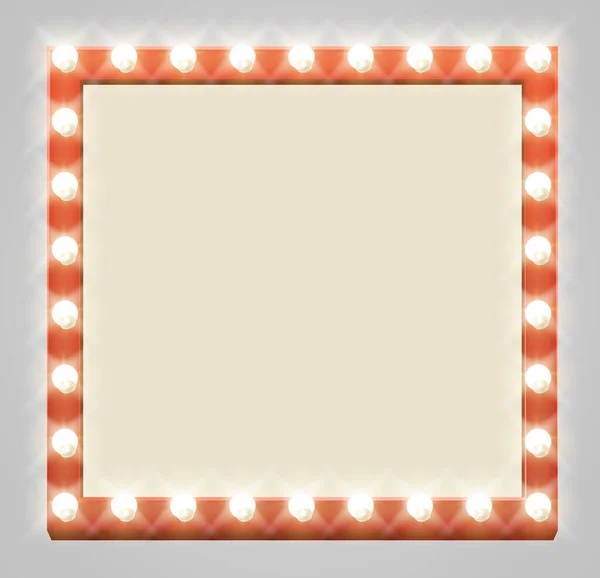 Retro Theatre Bulb Sign — Stockvector