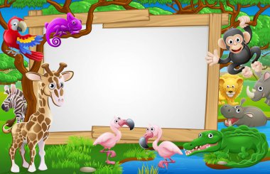 Çizgi film Safari Hayvanları İmzası